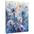 thumbnail image 1 of Dragonfly Floral Wall Art - Blue Purple Watercolor Flower Canvas Wall Art - Nature Botanical Wall Decor for Living Room, Bedroom, Bathroom - Ready to Hang, 12x16 Inches, 1 of 8