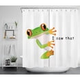 thumbnail image 1 of HVEST Funny Frog Shower Curtain for Bathroom Decor,Funny Words Shower Curtain with Hooks Set,Nature Animal Polyester Waterproof Durable Fabric Bath Accessories 70x69 Inches, 1 of 6