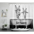 thumbnail image 1 of HVEST Get Naked Shower Curtains for Bathroom, Funny Wild Animal Giraffe in Bathtub Black and White Bathroom Curtain, Farmhouse Fabric Bath Curtain Polyester Waterproof with Hooks, 72x78 Inches, 1 of 6