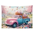 thumbnail image 1 of HVEST Spring Easter Bunny Tapestry Wall Hanging Easter Egg and Pink Floral Wall Tapestry for Bedroom Pink and Blue Tapestry for Living Room College Dorm Home Decor,59x51 inch, 1 of 1
