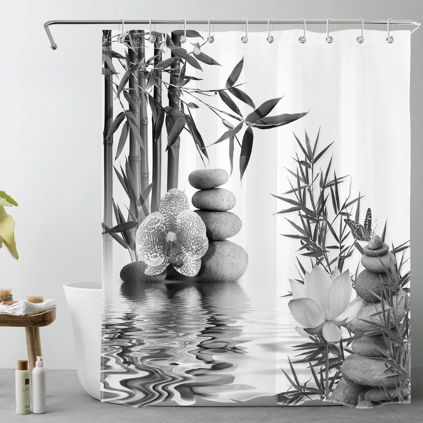 Zen Bathroom Shower Curtain