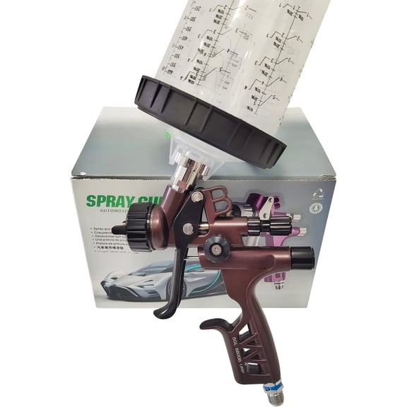 HVLP 6800B 1.3mm with no wash Cup and spayer Painting Tool air Low 260L/MIn (Brown)