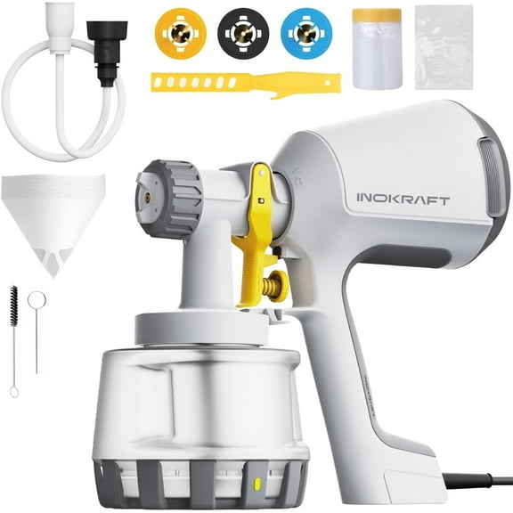 InoKraft HVLP 1.26 Qt Power Paint Sprayer, 11 Piece
