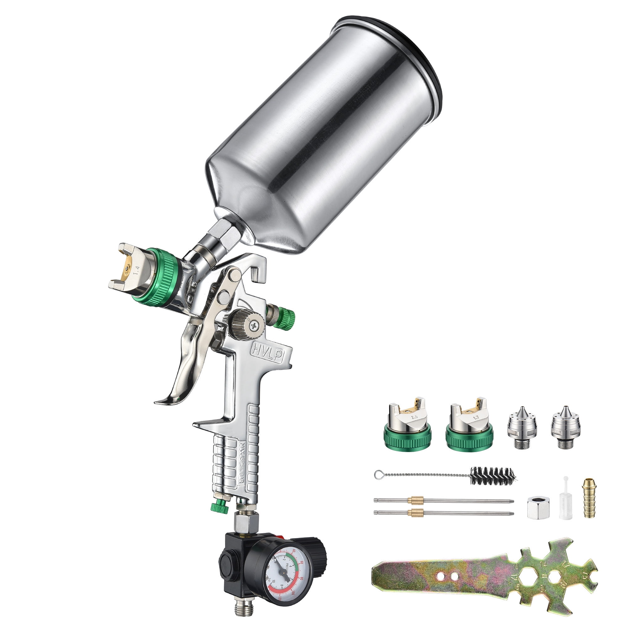 Air Compressor Paint Spray Gun Kit 2.5-4.0mm Nozzle Gravity Feed Sprayer  Car DIY