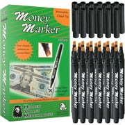 HVM Counterfeit Money Detector Pen 18 Counterfeit Pens - Money Marker Bill Detector Pen with Upgraded Chisel Tip - Detect Fake Bills, Universal False Currency Checker Pack