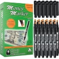 thumbnail image 1 of HVM Counterfeit Money Detector Pen (18 Counterfeit Pens) - Money Marker Bill Detector Pen with Upgraded Chisel Tip - Detect Fake Bills, Universal False Currency Checker Pack, 1 of 9