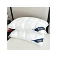 thumbnail image 1 of HVNDE 2PCS Luxury 5-Star Hotel Quality Pillow, KING SIZE- Deep Sleep Neck SupportNon.Collapse High Pillow Core For All Seasons, Machine Washable, White SatinFinish.Pillows For Sleeping, 1 of 6