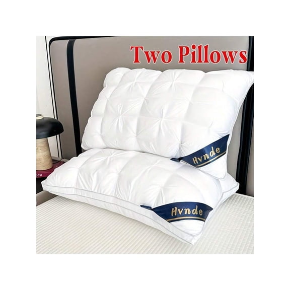 HVNDE 2pcs Luxury Hotel Pillows 19x29 Inch - Neck Support, All-Season Non-Collapse Core, Hypoallergenic Polyester, Machine Washable, Soft Texture