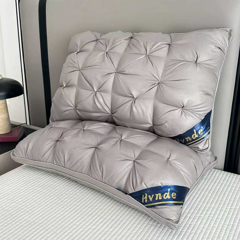HVNDE Bed Pillows Pack Down Alternative Gray Pillows for Bed