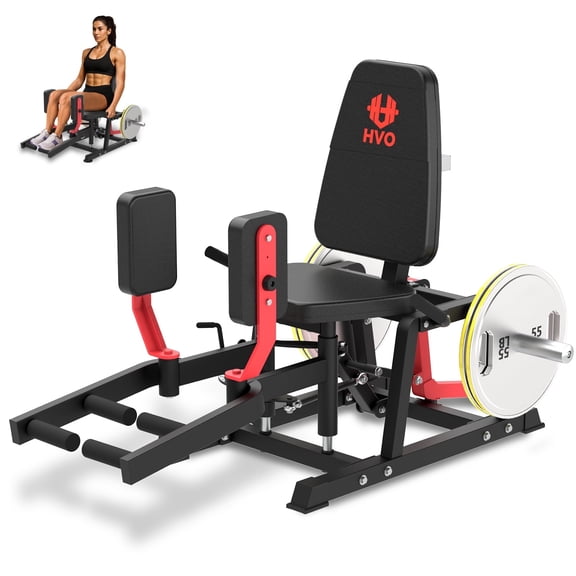 HeeH Hip Abductor Machine: Plate-Loaded Inner & Outer Thigh Trainer for Home Gym Hip Abduction Machine Red
