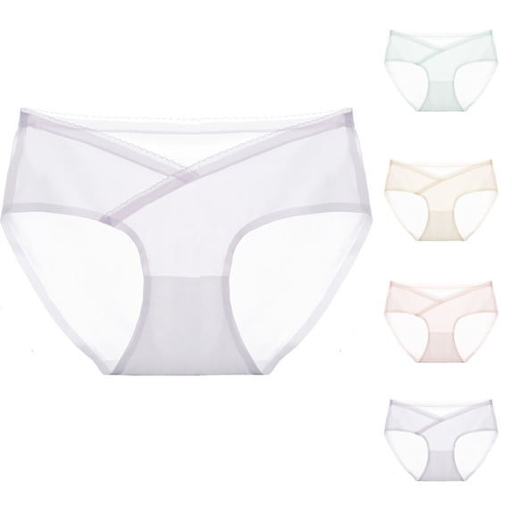 HVOBTTY Breathable Panties for Women, Womens Underwear, Fashion Breathable Soft Stretch Panties Pregnant Women's Underwear with Belly Support Gray, XXL
