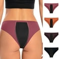 thumbnail image 1 of HVOBTTY Women's Briefs Plus Size Mid Waist Cotton Period Briefs Side Protection Menstrual Panties, 1 of 5