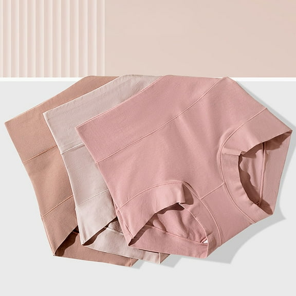 HVOBTTY Breathable Panties for Women, Womens Underwear, Women's Lace Abdomen Mid-rise Waist and Hip Lift Comfortable Body Breathable Underwear Briefs Pink, M