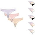 thumbnail image 1 of HVOBTTY Breathable Panties for Women, Underwear Women Pack, 3PC Women's Summer Seamless Breathable Thong Low Waisted Underwear WhiteE, L, 1 of 3