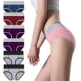 thumbnail image 1 of HVOBTTY Breathable Panties for Women, Underwear Women Pack Plus Size, Women's Mid-waist Breathable Lace Butt Lifting 6PC Underwear Navy, XXL, 1 of 2