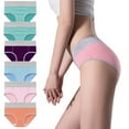 thumbnail image 1 of HVOBTTY Breathable Panties for Women, Underwear Women Pack Plus Size, Women's Mid-waist Breathable Lace Butt Lifting 6PC Underwear Pink, XL, 1 of 2