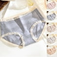 thumbnail image 1 of HVOBTTY Breathable Panties for Women, Womens Underwear, Fashion Women's Breathable Soft Stretch Panties Lace The Middle Waisted Briefs Beige, XL, 1 of 5