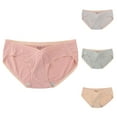 thumbnail image 1 of HVOBTTY Breathable Panties for Women, Womens Underwear, Women's Large Size Solid Low-waisted Maternity Underwear Pink, XL, 1 of 4