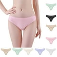 thumbnail image 1 of HVOBTTY Breathable Panties for Women, Womens Underwear, Women's Seamless Ice Silk Panties Mid-waist Breathable Briefs Black, M, 1 of 3