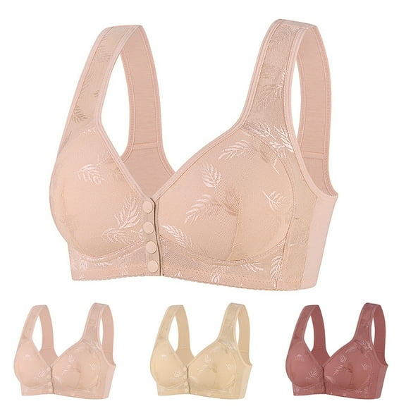 HVOBTTY Comfort Push Up Bras for Women, Womens Bras No Underwire, Woman Color Thin and Steel Hoop Gathered Breathable Underwear For Daily Bras Red, 36