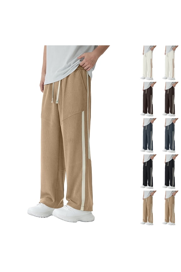 Fall Men's Straight-Leg Long Trousers Solid Dress Soft ed Elegant Drape for Business and Leisure Pants