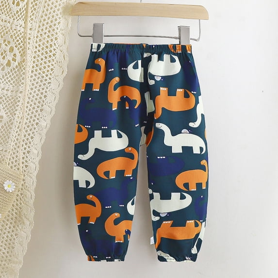 HVOBTTY Fall Toddler Kid's Straight-Leg Joggers Breathable Loose Print Breathable Versatile Outer Outfits Casual Wear Pants