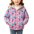 thumbnail image 1 of HVOBTTY Fall Unisex Toddler's Jacket Zip Up Wind Hooded Softshell Jacket All Over Print with Side Pockets Coat for 1-9 Years, 1 of 4
