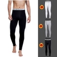 thumbnail image 1 of HVOBTTY Fall/Winter Men's Pajamas Pants Solid Color Fleece Lined High Stretch Straight Knit Warm Long Sleep Trousers Household Base Bottoms, 1 of 5