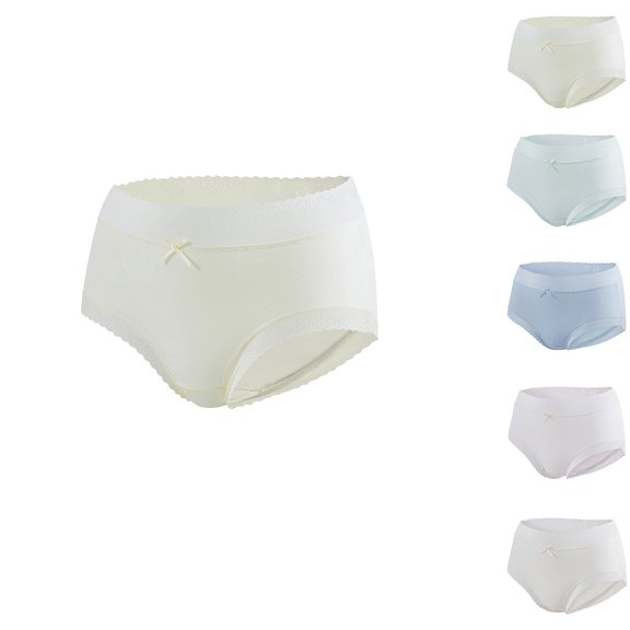 HVOBTTY Fashion Soft Briefs for Women, Womens Mid Waisted Briefs, Women's Casual Fashion Solid Color Mid Waist Seamless Sporty Everyday Briefs Red, L