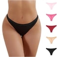thumbnail image 1 of HVOBTTY Fashion Soft Thong for Women, Womens Low Waisted Briefs, Women's Plus Size Casual Solid Color Low Waist Seamless Breathable Thong Briefs Pink, XXL, 1 of 3