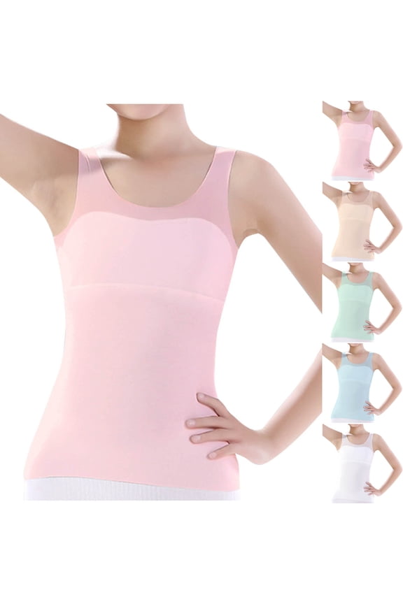 Girls Bra Solid Color Long Tube Top Tank Top Base Layer Developmental Cami Bralette