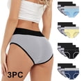 thumbnail image 1 of HVOBTTY Women's Briefs Plus Size High Waist Cotton Comfortable All Day Comfortable, 3-Pack, 1 of 5