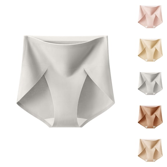 HVOBTTY Women's Briefs Plus Size High Waist Seamless Cotton Briefs Wide Leg Silk Gusset Panties