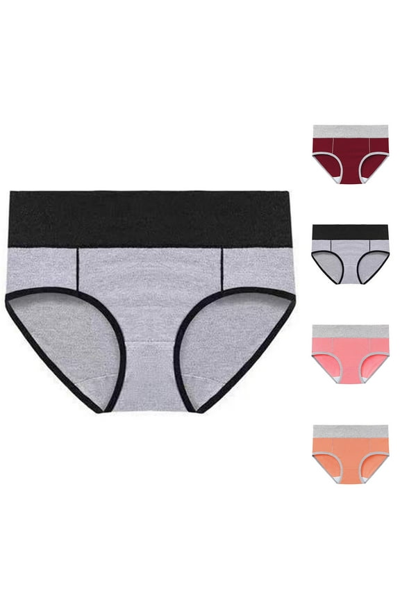 High Waisted Soft Underwear for Women, Womens Underwear Plus Size, Women's Large Seamless High Waist Briefs Hip Lifting Underpants Hot Pink, XXXXXL