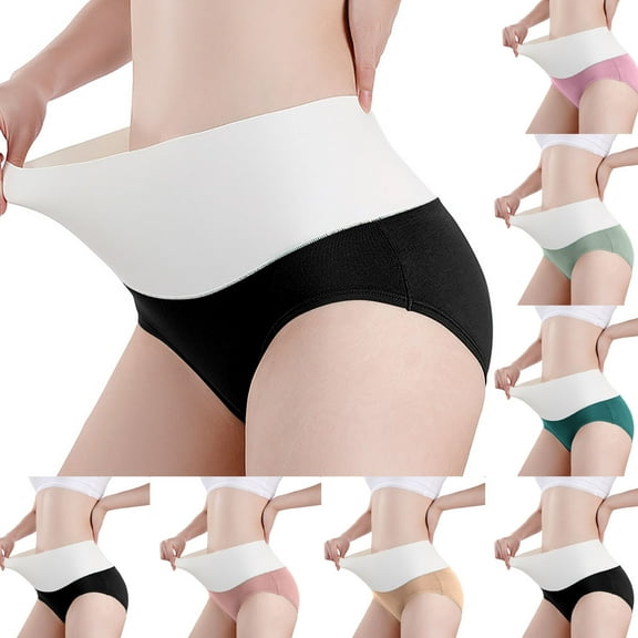 HVOBTTY High Waisted Soft Underwear for Women, Womens Underwear, Women's Briefs Comfortable High Waist Underwear Women Panties Army Green, XXL