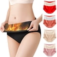 thumbnail image 1 of HVOBTTY High Waisted Soft Underwear for Women, Womens Underwear, Women's Solid High Waist Tummy Controlling Warm Underwear Underwear Briefs Pink, XXL, 1 of 4