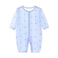thumbnail image 1 of HVOBTTY Infant Summer Soft Jumpsuit, Toddler Sports Climbing Rompers, Unisex Long Sleeve Print Breathable Bottom Daily Wear Rompers Blue 9-12 Months, 1 of 3