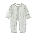 thumbnail image 1 of HVOBTTY Infant Summer Soft Jumpsuit, Toddler Sports Climbing Rompers, Unisex Long Sleeve Print Breathable Bottom Daily Wear Rompers Green 6-9 Months, 1 of 3
