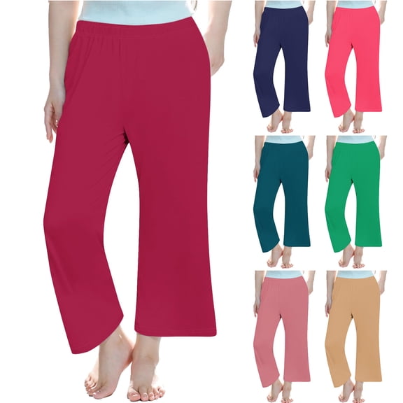 HVOBTTY Kids Soft Stretch Straight Leg Pants, Girls Fall and Winter Pants, Loose High Waist Wide Leg Pants Workout Out Casual Trousers Yoga Gym Pants Green, 4-5 Years