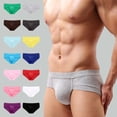 thumbnail image 1 of HVOBTTY Mens Casual Comfty Briefs, Everyday Comfortable Briefs for Men, Men's Fashionable Comfortable Solid Color Breathable Low Waist Lifting Briefs Red, XXXL, 1 of 5