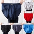 thumbnail image 1 of HVOBTTY Mens Fashion Classic Briefs, Plus Size Daily Briefs for Men, Men's Plus Size Casual Comfortable High Waist Loose Sports Briefs Sky Blue, 5XL, 1 of 4