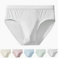 thumbnail image 1 of HVOBTTY Mens Fashion Comfty Briefs, Everyday Comfortable Briefs for Men, Men's Casual Soft Solid Color Inner Wear Comfortable Elastic Briefs Beige, XXXL, 1 of 4