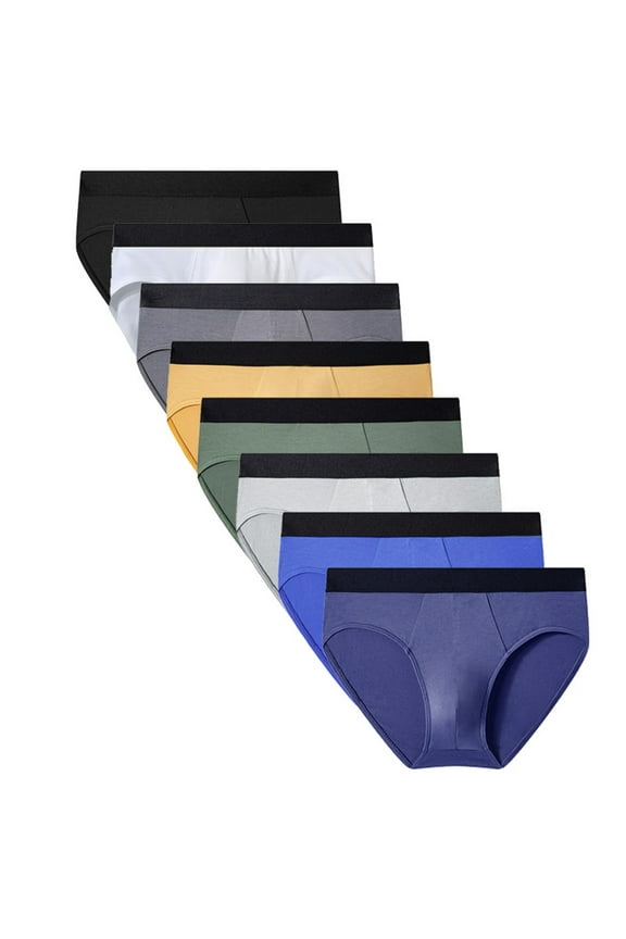 Mens Fashion Comfty Briefs, Everyday Comfortable Briefs for Men, Men's Casual Solid Color Comfortable Breathable Mid Waist High Elasticity Briefs Army Green, M