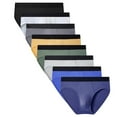 thumbnail image 1 of HVOBTTY Mens Fashion Comfty Briefs, Everyday Comfortable Briefs for Men, Men's Casual Solid Color Comfortable Breathable Mid Waist High Elasticity Briefs White, L, 1 of 3