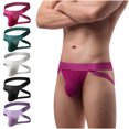 thumbnail image 1 of HVOBTTY Mens Fashion Loose Briefs, Everyday Comfortable Briefs for Men, Men's Casual Solid Color Soft Sports Breathable Lightweight Loose Briefs Purple, L, 1 of 5