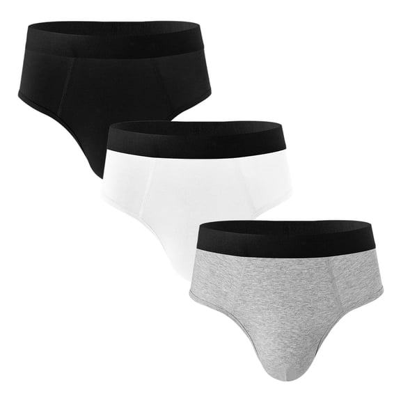 HVOBTTY Mens Fashion Loose Briefs, Everyday Comfortable Briefs for Men, Men's Casual Solid Color Breathable Loose Lightweight Sports Briefs White, XL