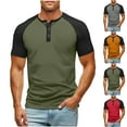 thumbnail image 1 of HVOBTTY Mens Soft Versatile Pullover Top, T Shirt for Men, Mens Casual Fashion Solid Color Round Neck Short Sleeve Loose Breathable Daily Weekend Tops Orange, S, 1 of 4