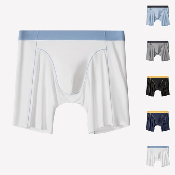 HVOBTTY Mens Sport Comfty Underpants, Plus Size Daily Briefs for Men, Men's Fashionable Casual Solid Color Soft Comfortable Elastic Daily Underpants Navy, XXXL