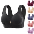 thumbnail image 1 of HVOBTTY Women's Soft Comfortable Bra Wireless Senior Plus Size Lightweight Padding Export Style Daily Wear, 1 of 3