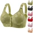 thumbnail image 1 of HVOBTTY Push Up Bra, Bras for Women Plus Size, Women's Non Magnetic and Non Steel Ring Gathered Bra with Thin Cup and Adjustable Lace Bra Underwear Beige, XXXXXL, 1 of 4